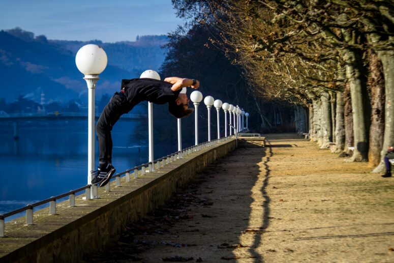 Sam Vogt in backflip