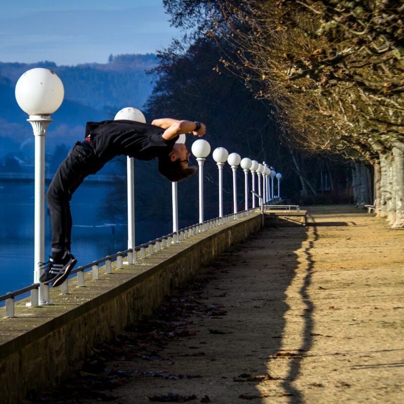 Sam Vogt in backflip